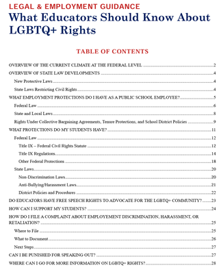 What Educators Should Know About LGBTQ+ Rights